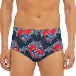 Japanese Koi Carp Fish Pattern Print Men's Triangle Swim Briefs