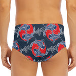 Japanese Koi Carp Fish Pattern Print Men's Triangle Swim Briefs