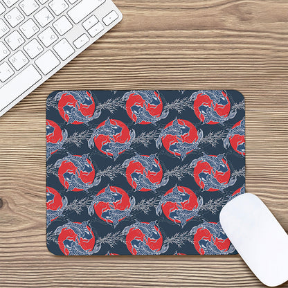 Japanese Koi Carp Fish Pattern Print Mouse Pad