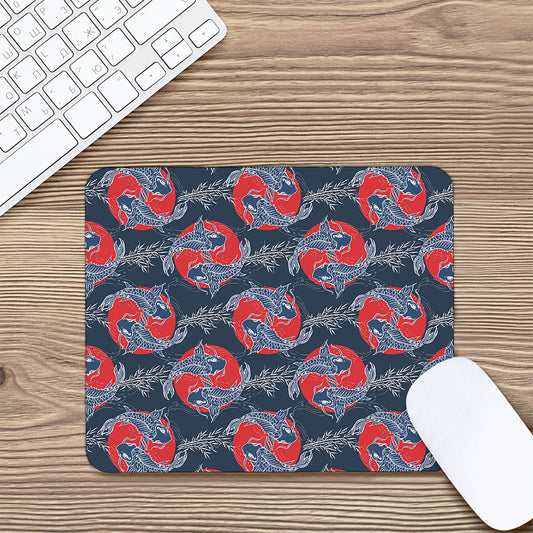 Japanese Koi Carp Fish Pattern Print Mouse Pad
