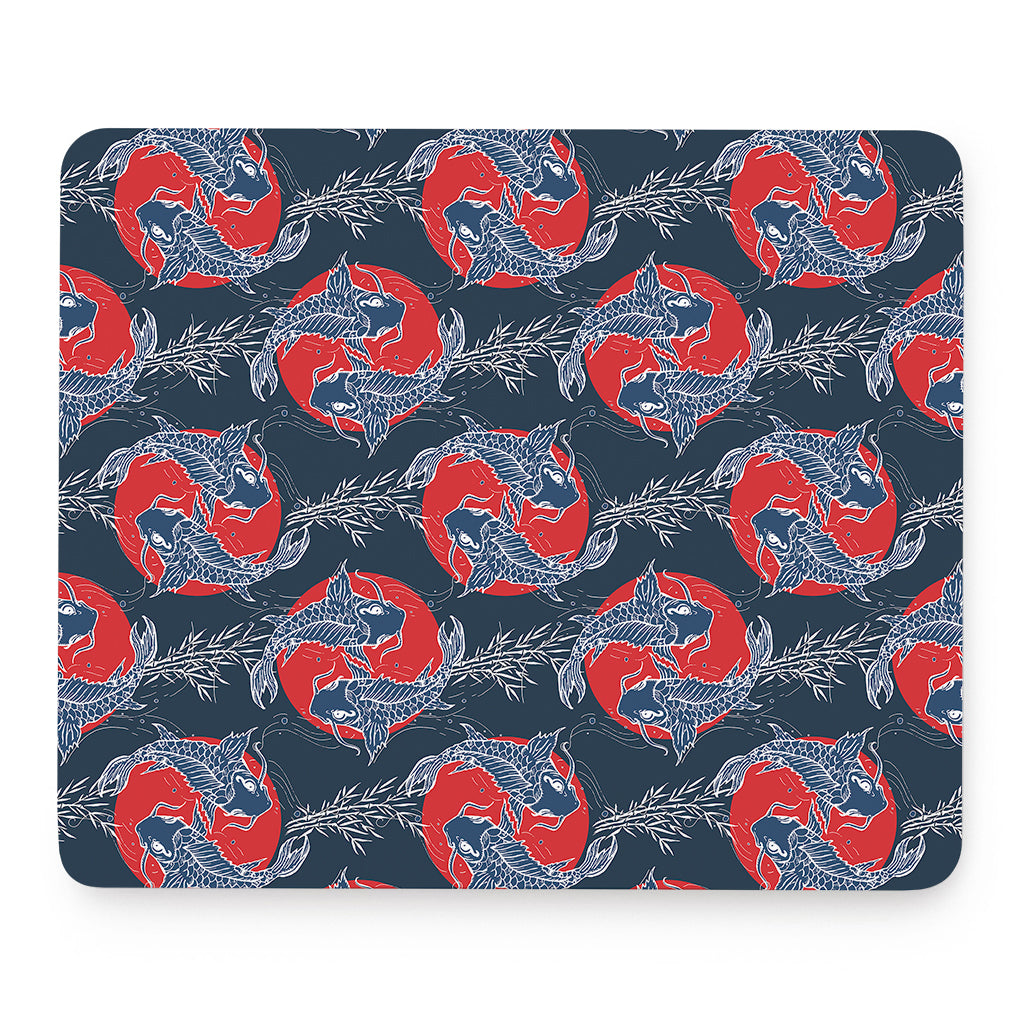 Japanese Koi Carp Fish Pattern Print Mouse Pad