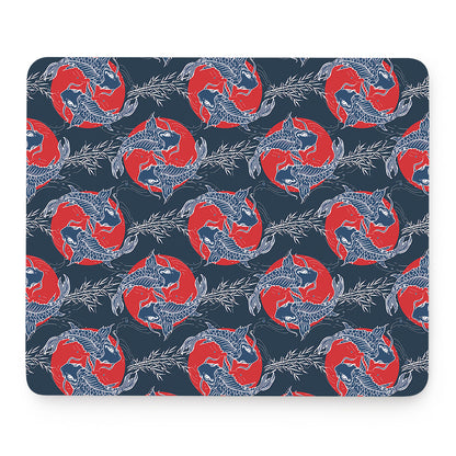 Japanese Koi Carp Fish Pattern Print Mouse Pad