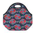 Japanese Koi Carp Fish Pattern Print Neoprene Lunch Bag
