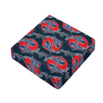 Japanese Koi Carp Fish Pattern Print Outdoor Seat Cushion Cover