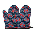 Japanese Koi Carp Fish Pattern Print Oven Mitts