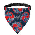 Japanese Koi Carp Fish Pattern Print Over The Collar Dog Bandana