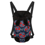 Japanese Koi Carp Fish Pattern Print Pet Carrier Backpack