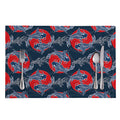 Japanese Koi Carp Fish Pattern Print Placemat