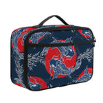 Japanese Koi Carp Fish Pattern Print Portable Lunch Bag