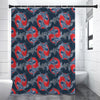 Japanese Koi Carp Fish Pattern Print Premium Shower Curtain