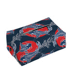 Japanese Koi Carp Fish Pattern Print Rectangle Tissue Box Cover