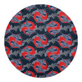 Japanese Koi Carp Fish Pattern Print Round Blanket