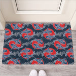 Japanese Koi Carp Fish Pattern Print Rubber Doormat