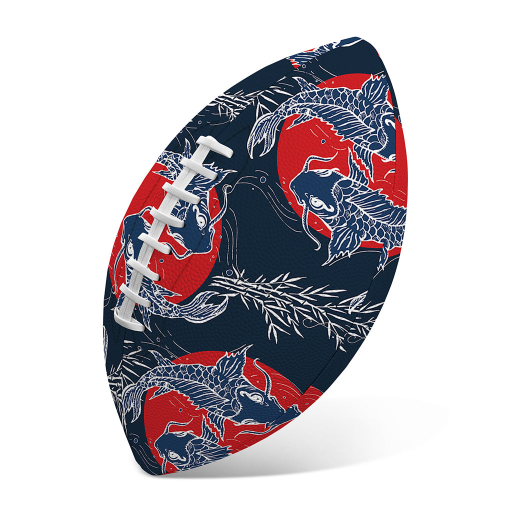 Japanese Koi Carp Fish Pattern Print Rugby Ball