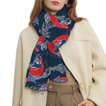 Japanese Koi Carp Fish Pattern Print Scarf