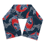 Japanese Koi Carp Fish Pattern Print Scarf