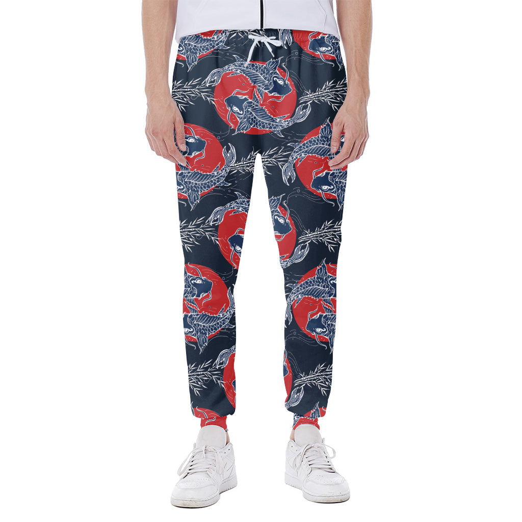 Japanese Koi Carp Fish Pattern Print Scuba Joggers