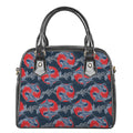 Japanese Koi Carp Fish Pattern Print Shoulder Handbag
