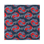 Japanese Koi Carp Fish Pattern Print Silk Bandana