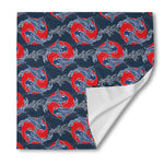Japanese Koi Carp Fish Pattern Print Silk Bandana