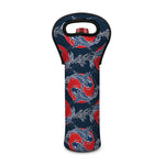 Japanese Koi Carp Fish Pattern Print Single Neoprene Wine Tote