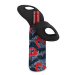 Japanese Koi Carp Fish Pattern Print Single Neoprene Wine Tote