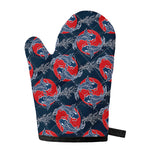 Japanese Koi Carp Fish Pattern Print Single Oven Mitt