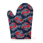 Japanese Koi Carp Fish Pattern Print Single Oven Mitt