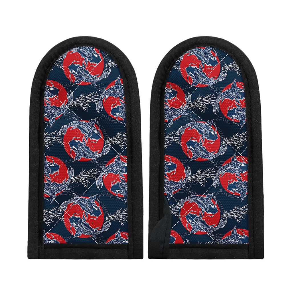 Japanese Koi Carp Fish Pattern Print Skillet Handle Cover