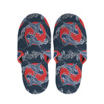Japanese Koi Carp Fish Pattern Print Slippers