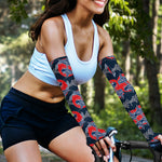 Japanese Koi Carp Fish Pattern Print Sun Protection Arm Sleeves