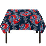 Japanese Koi Carp Fish Pattern Print Tablecloth