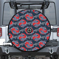 Japanese Koi Carp Fish Pattern Print Tire Cover With Camera Hole