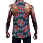 Japanese Koi Carp Fish Pattern Print Training Tank Top