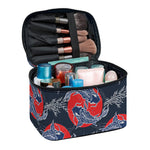 Japanese Koi Carp Fish Pattern Print Travel Makeup Bag