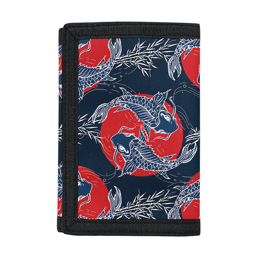 Japanese Koi Carp Fish Pattern Print Trifold Wallet