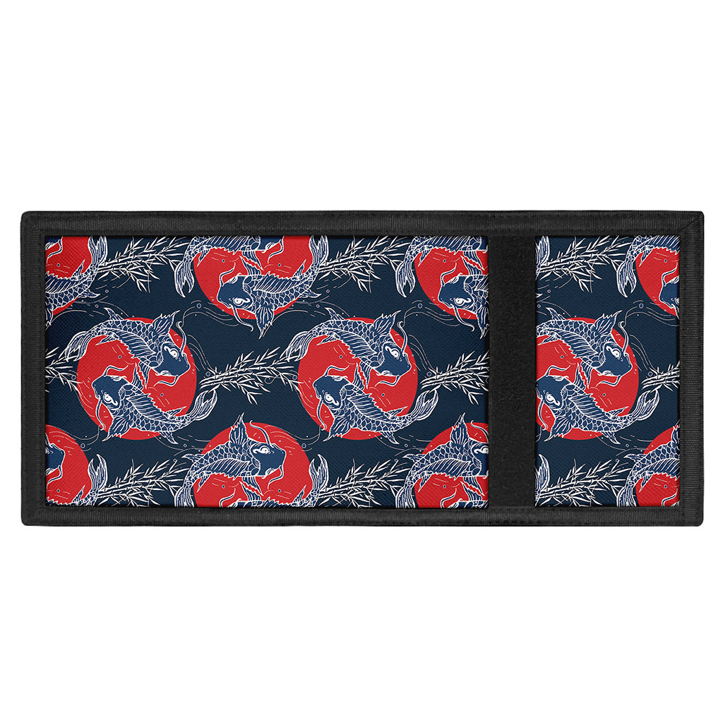 Japanese Koi Carp Fish Pattern Print Trifold Wallet