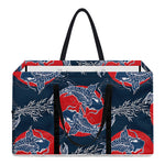 Japanese Koi Carp Fish Pattern Print Utility Tote Bag