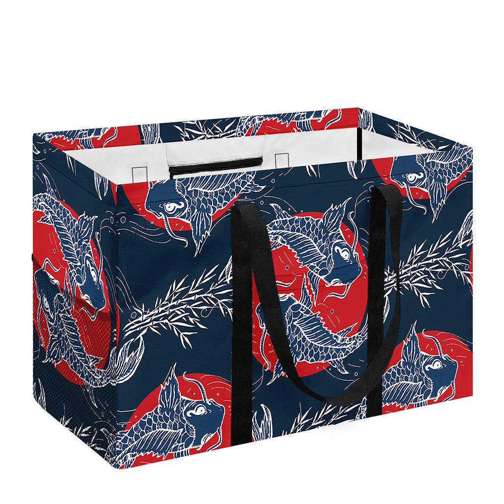 Japanese Koi Carp Fish Pattern Print Utility Tote Bag