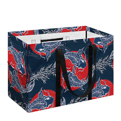 Japanese Koi Carp Fish Pattern Print Utility Tote Bag