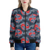 Japanese Koi Carp Fish Pattern Print Women's Bomber Jacket