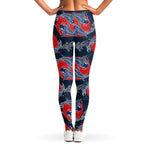Japanese Koi Carp Fish Pattern Print Women's Leggings