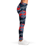 Japanese Koi Carp Fish Pattern Print Women's Leggings
