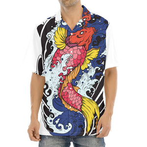 Japanese Koi Carp Tattoo Print Aloha Shirt