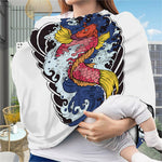 Japanese Koi Carp Tattoo Print Baby Seat Cover
