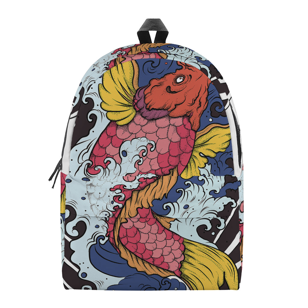 Japanese Koi Carp Tattoo Print Backpack