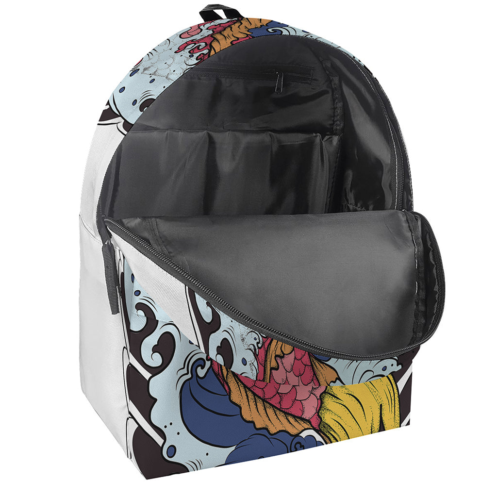 Japanese Koi Carp Tattoo Print Backpack