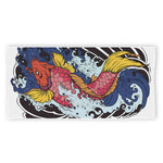 Japanese Koi Carp Tattoo Print Beach Towel