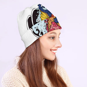 Japanese Koi Carp Tattoo Print Beanie