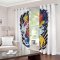 Japanese Koi Carp Tattoo Print Dimout Grommet Curtains